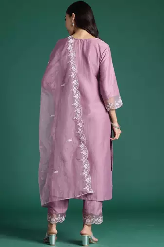 Women Ethnic Motifs Embroidered Kurta with Trousers & Dupatta