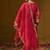 Ethnic Motifs Embroidered Chanderi Silk Straight Kurta With Trousers & Dupatta