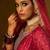 Ethnic Motifs Embroidered Chanderi Silk Straight Kurta With Trousers & Dupatta