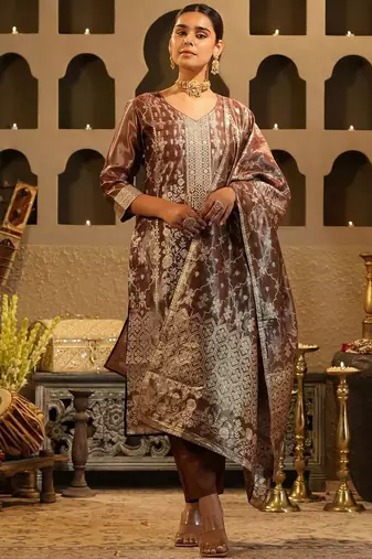 Women Ethnic Motifs Printed Kurta with Trousers & Dupatta