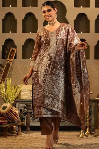 Women Ethnic Motifs Printed Kurta with Trousers & Dupatta