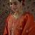Ethnic Motifs Embroidered Notch Neck Thread Work Kurta & Trousers With Dupatta