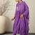 Floral Embroidered Anarkali Thread Work Cotton Kurta With Trousers & Dupatta