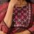 Geometric Printed Mirror Work Cotton Kurta With Trousers & Dupatta