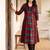 Women Printed Empire Thread Work Cotton Kurta with Trousers