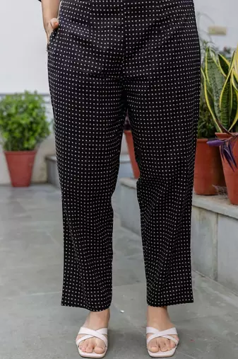 Women Ethnic Motifs Printed Cotton Kurta with Trousers & With Dupatta