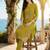 Women Floral Embroidered Thread Work Cotton Kurta with Trousers