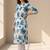 Women Floral Printed Beads and Stones Cotton Kurta with Trousers