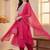 Women Leheriya Printed Thread Work Kurta with Trousers & With Dupatta