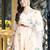 Floral Printed Empire Thread Work Cotton Kurta with Trousers & With Dupatta