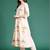 Floral Printed Empire Thread Work Cotton Kurta with Trousers & With Dupatta
