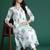 Floral Printed Pleated Cotton Kurta with Trousers