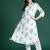 Floral Printed Pleated Cotton Kurta with Trousers