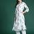 Floral Printed Pleated Cotton Kurta with Trousers