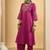 Women Embroidered Thread Work Kurta with Trousers