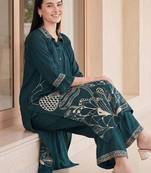 Women Floral Printed Regular Kurta with Palazzos