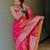 Pink soft silk blend saree with zari weaving meenakari design