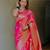 Pink soft silk blend saree with zari weaving meenakari design