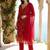 Women Ethnic Motifs Printed Thread Work Kurta with Trousers & With Dupatta