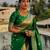 Green soft silk blend saree with zari weaving meenakari design