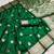 Green soft silk blend saree with zari weaving meenakari design