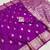Wine soft silk blend saree with zari weaving meenakari design