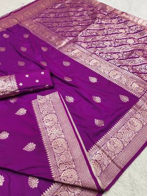 Wine soft silk blend saree with zari weaving meenakari design 2