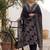 Women Printed Thread Work Cotton Kurta with Trousers & With Dupatta