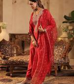 Women Paisley Embroidered Kurta & Trouser With Dupatta