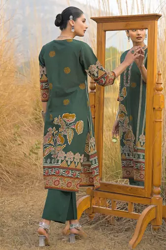 Women Ethnic Motifs Printed Cotton Kurta with Trousers & With Dupatta