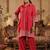 Women Geometric Embroidered Cotton Kurta with Palazzos
