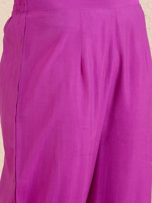 Women Solid Embroidered Kurta with Pyjama 3