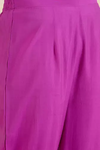 Women Solid Embroidered Kurta with Pyjama
