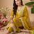 Women Floral Embroidered Thread Work Kurta with Trousers & With Dupatta