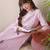 Floral Embroidered Mandarin Collar Thread Work Cotton Kurta & Trouser