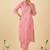 Women Thread Work Cotton Kurta with Trousers