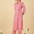 Women Thread Work Cotton Kurta with Trousers