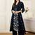 Floral Printed Thread Work Cotton Kurta With Palazzos