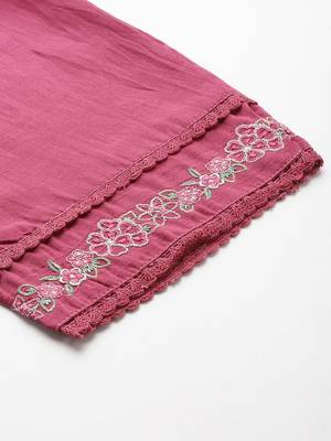 Women Ethnic Motifs Embroidered Thread Work Kurta with Trousers & With Dupatta 4