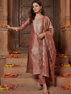 Women Kurta with Trousers & With Dupatta 1