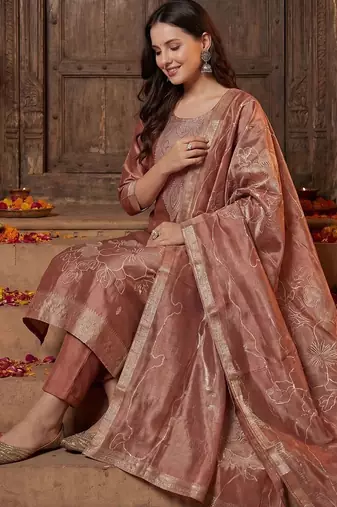 Women Kurta with Trousers & With Dupatta