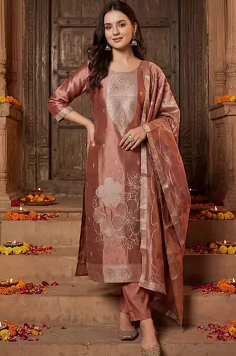 Women Kurta with Trousers & With Dupatta