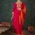 Floral Yoke Design Round Neck Zari Straight Kurta With Trousers & Dupatta
