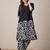 Geometric Printed V-Neck Cotton A-Line Kurta With Palazzos