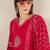 Ethnic Motifs Printed Cotton V-Neck Straight Kurta with Trousers & Dupatta