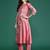Floral Embroidered Sequinned Cotton Kurta with Trousers