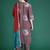 Floral Striped Cotton Kurta with Trousers & Dupatta