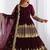 Maroon Faux Georgette Embroidered Lehenga Set with Dupatta
