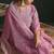 Women Floral Yoke Design Thread Work Kurta with Trousers & With Dupatta