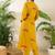 Women Animal Printed Tiered Thread Work Cotton Kurta with Trousers